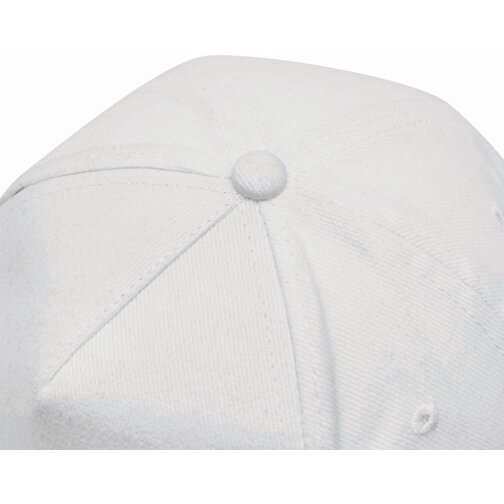 5-Panel-Sandwich-Cap WALK , weiss, 100% Baumwolle, heavy brushed, 280 g/m², 1,00cm (Länge), Bild 6