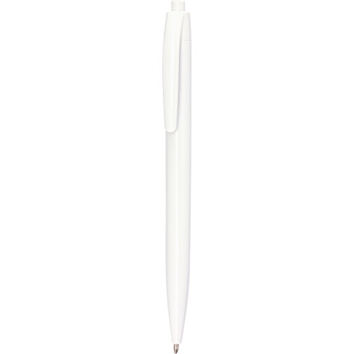 Kugelschreiber PLAIN , weiß, Kunststoff, 13,80cm (Länge), Bild 1