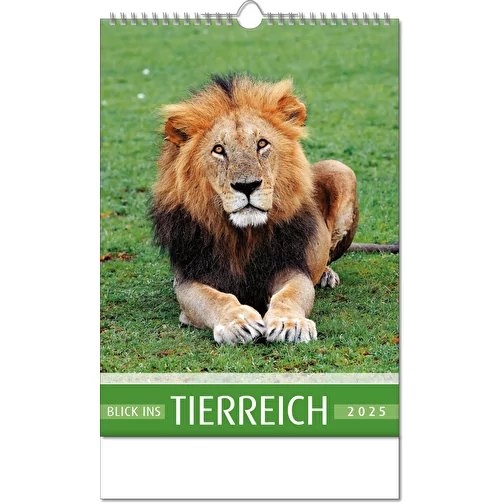 Calendrier 'Vue sur le royaume des animaux' au format 24 x 38,5 cm, avec reliure Wire-O, Image 1