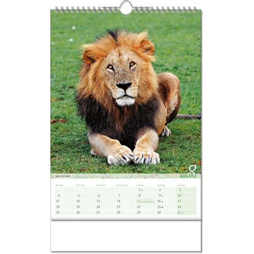 Calendrier 'Vue sur le royaume des animaux' au format 24 x 38,5 cm, avec reliure Wire-O, Image 9