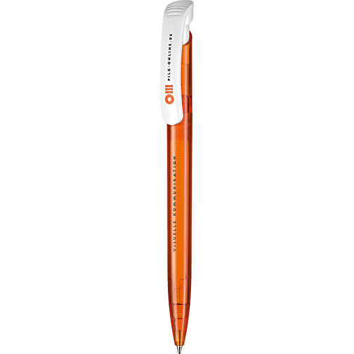 Kugelschreiber Clear Transparent S , Ritter-Pen, flamingo, ABS-Kunststoff, 14,80cm (Länge), Bild 1