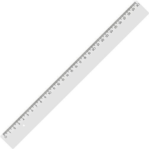 Lineal 30 Cm , weiss, PS, 31,00cm x 0,20cm x 3,00cm (Länge x Höhe x Breite), Bild 1