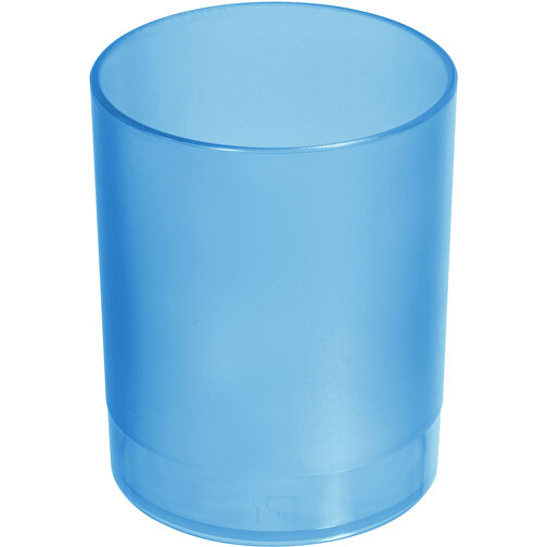 Zahnputzbecher , gefrostet blau, PS, 9,00cm (Höhe), Bild 1