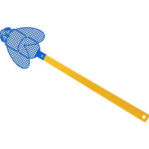 Fliegenklatsche 'Brummi' , gelb, blau, PE+PS, 41,20cm x 0,50cm x 10,20cm (Länge x Höhe x Breite), Bild 1