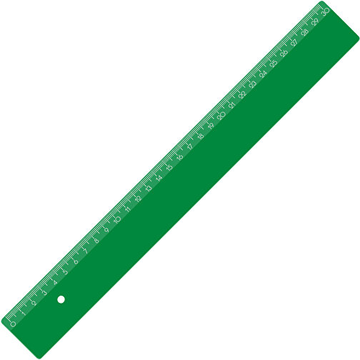 Lineal 30 Cm , grün, PS, 31,00cm x 0,30cm x 3,80cm (Länge x Höhe x Breite), Bild 1