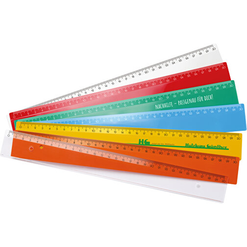 Lineal 30 Cm , orange, PS, 31,00cm x 0,30cm x 3,80cm (Länge x Höhe x Breite), Bild 2