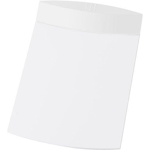 Klemmbrett DIN A4 'Gamma' , weiß, weiß, PS, 37,50cm x 2,60cm x 23,40cm (Länge x Höhe x Breite), Bild 1