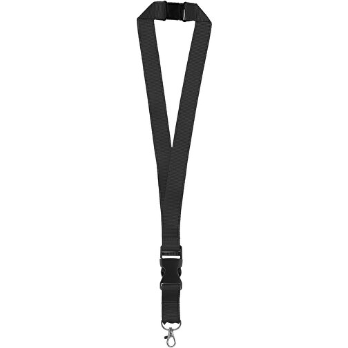 Yogi Lanyard Mit Sicherheitsverschluss , schwarz, Polyester, 48,00cm x 2,50cm (Länge x Breite), Bild 3