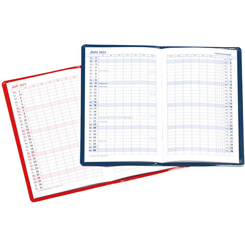 Taschenkalender 'Status' , grau/rot, Papier, 15,00cm x 9,00cm (Höhe x Breite), Bild 2