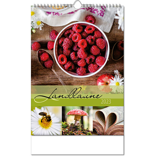 Kalender 'Landlaune' i format 24 x 38,5 cm, med Wire-O indbinding, Billede 1