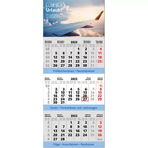 Calendrier mural pliable des rendez-vous, agenda de 3 mois 'Spécial', Image 1