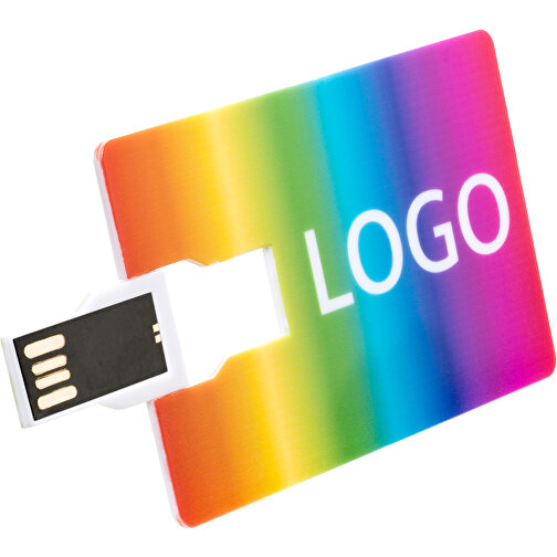 USB Stick CARD Click 2.0 4GB , Promo Effects MB , weiß MB , 4 GB , Kunststoff MB , 3 - 10 MB/s MB , 8,60cm x 0,15cm x 5,40cm (Länge x Höhe x Breite), Bild 7