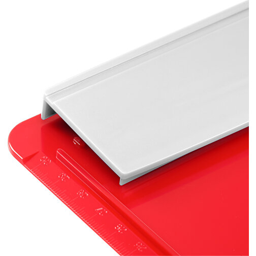 Klemmbrett DIN A4 'Beta' , rot, weiß, PS, 34,20cm x 1,90cm x 23,20cm (Länge x Höhe x Breite), Bild 3