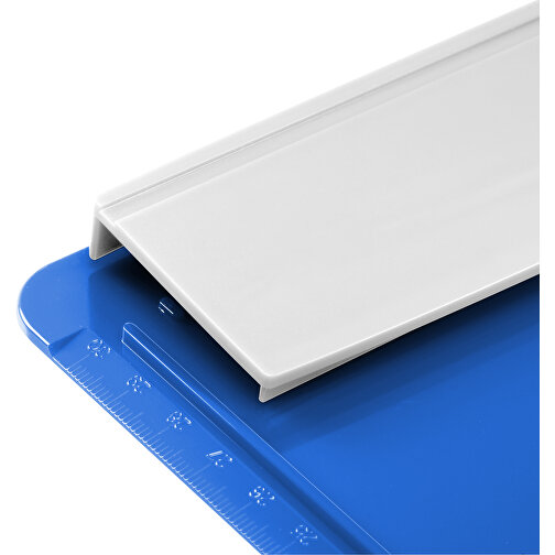 Klemmbrett DIN A4 'Beta' , blau, weiss, PS, 34,20cm x 1,90cm x 23,20cm (Länge x Höhe x Breite), Bild 3