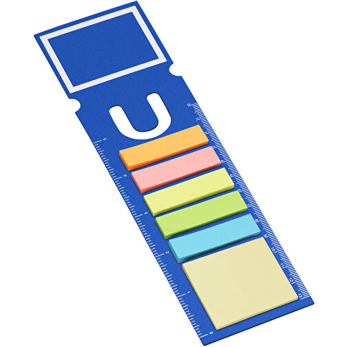 Haftnotizen-Lesezeichen , blau, PP+PAP, 6,00cm x 0,30cm x 21,00cm (Länge x Höhe x Breite), Bild 1