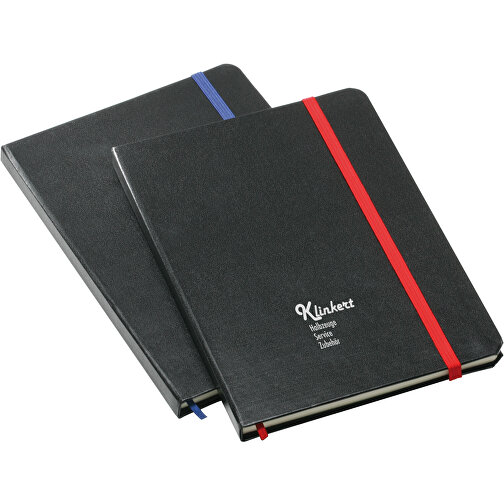 Notizbuch, Maxi , schwarz, rot, PVC+PAP, 21,00cm x 1,20cm x 14,80cm (Länge x Höhe x Breite), Bild 2