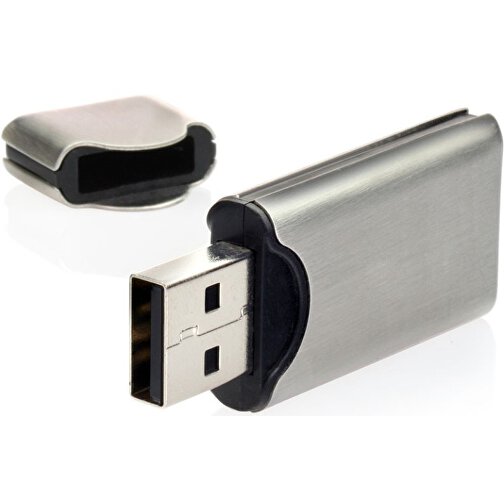 USB-Stick Robust 4GB , Promo Effects MB , silber MB , 4 GB , Metall MB , 3 - 10 MB/s MB , 5,20cm x 0,70cm x 2,00cm (Länge x Höhe x Breite), Bild 2