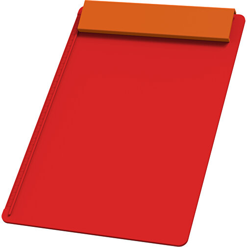 Klemmbrett DIN A4 'Alpha' , rot, orange, PS, 34,20cm x 2,10cm x 23,20cm (Länge x Höhe x Breite), Bild 1