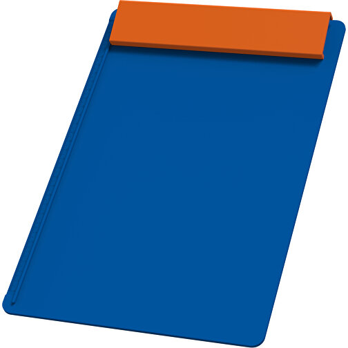 Klemmbrett DIN A4 'Alpha II' , blau, orange, PS, 34,20cm x 2,10cm x 23,20cm (Länge x Höhe x Breite), Bild 1