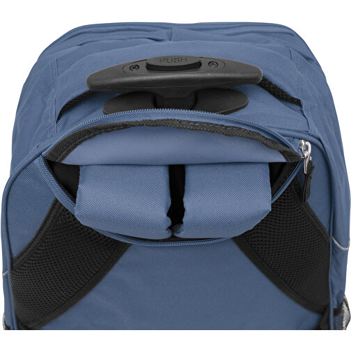 Trolley-Rucksack TRAILER , blau, 600D Polyester, 34,00cm x 28,00cm x 52,00cm (Länge x Höhe x Breite), Bild 8