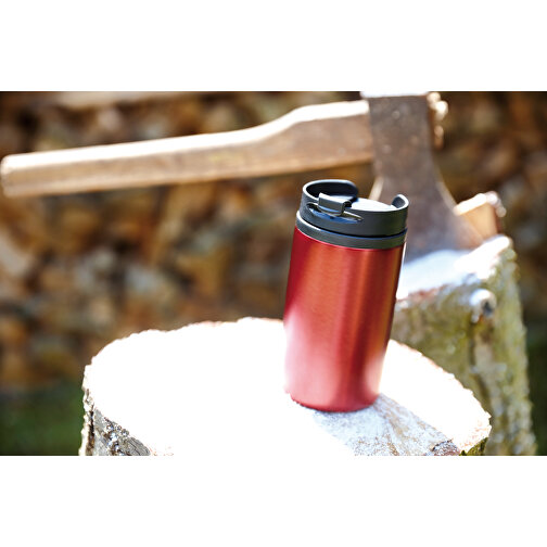 Isolierbecher TAKE FAST , rot, Edelstahl / Kunststoff, 14,00cm (Höhe), Bild 3