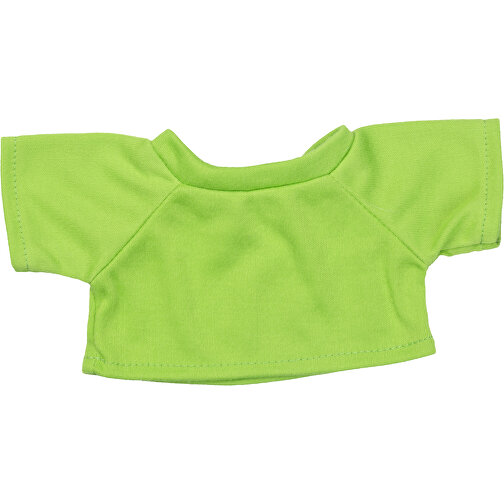 Mini-T-Shirt , hellgrün, 100% Polyester, 10,00cm x 0,50cm x 19,00cm (Länge x Höhe x Breite), Bild 1