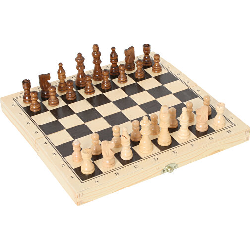 Schach - Dame - Backgammon , Holz, 29,00cm x 2,50cm x 29,00cm (Länge x Höhe x Breite), Bild 1