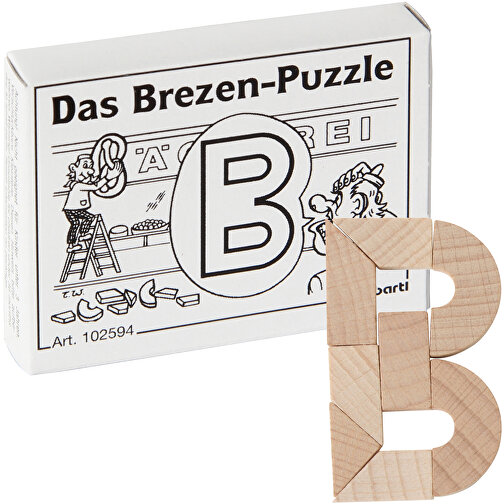Das Brezen-Puzzle , , 6,50cm x 1,30cm x 5,00cm (Länge x Höhe x Breite), Bild 1