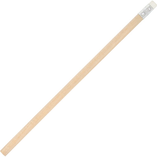 Bleistift Natur Mit Radiergummi , Holz, 19,00cm (Länge), Bild 1