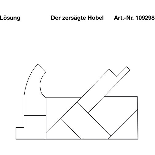 Der Zersägte Hobel , , 6,50cm x 1,30cm x 5,00cm (Länge x Höhe x Breite), Bild 5