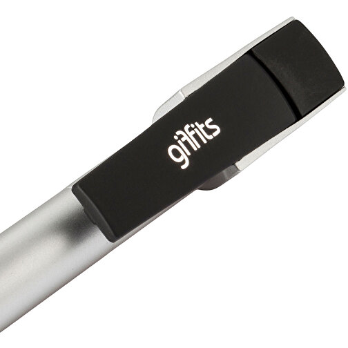 USB Kugelschreiber UK-I , Promo Effects MB , silber MB , 8 GB , Metall, Clip gummiert MB , 3 - 10 MB/s MB , 13,80cm (Länge), Bild 4
