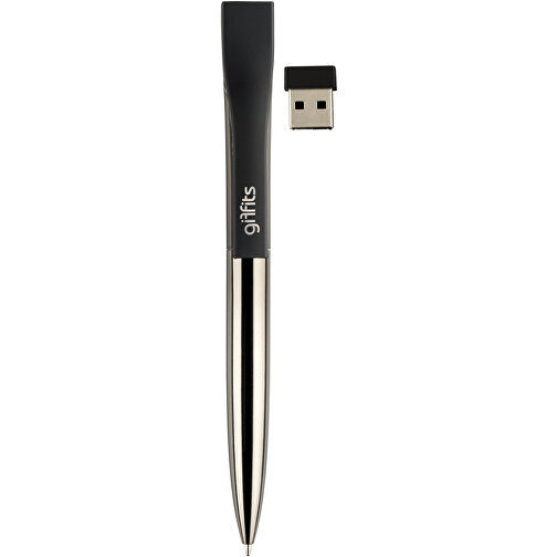 USB Kugelschreiber ONYX UK-V , Promo Effects MB , titan MB , 4 GB , Metall MB , 3 - 10 MB/s MB , 14,40cm (Länge), Bild 3