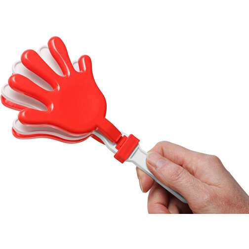 Klatsch-Hände , weiß, rot, PP, 18,50cm x 1,80cm x 8,50cm (Länge x Höhe x Breite), Bild 3