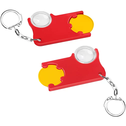 Porte-clés jeton1 € avec loupe, Image 1