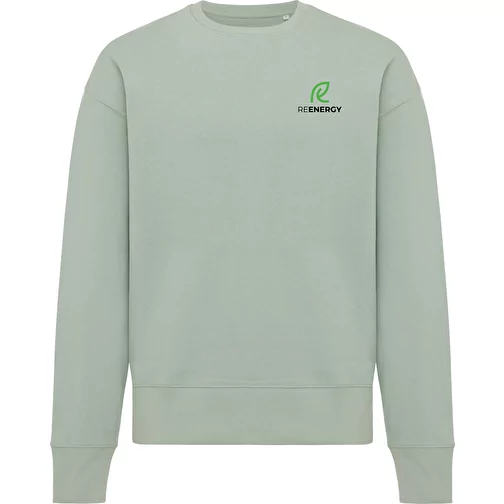 Sweat ras du cou relax Iqoniq Kruger en coton recyclé. Coton, Iceberg green, Image 3