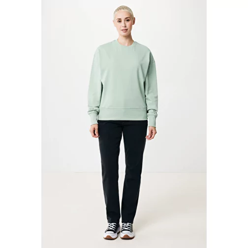 Sweat ras du cou relax Iqoniq Kruger en coton recyclé. Coton, Iceberg green, Image 4