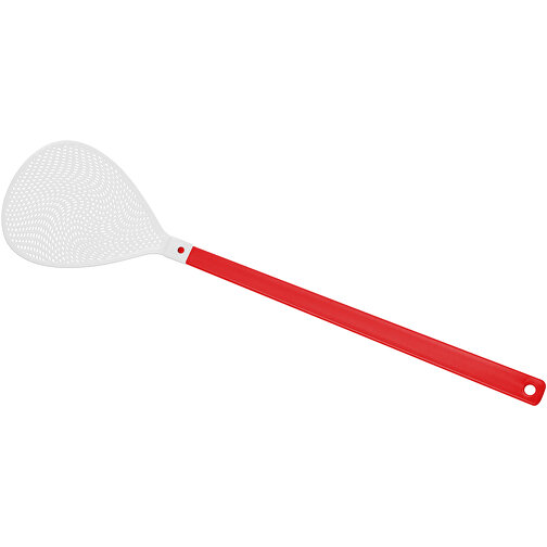 Fliegenklatsche 'Oval' , rot, weiß, PE+PS, 43,30cm x 0,50cm x 10,20cm (Länge x Höhe x Breite), Bild 1
