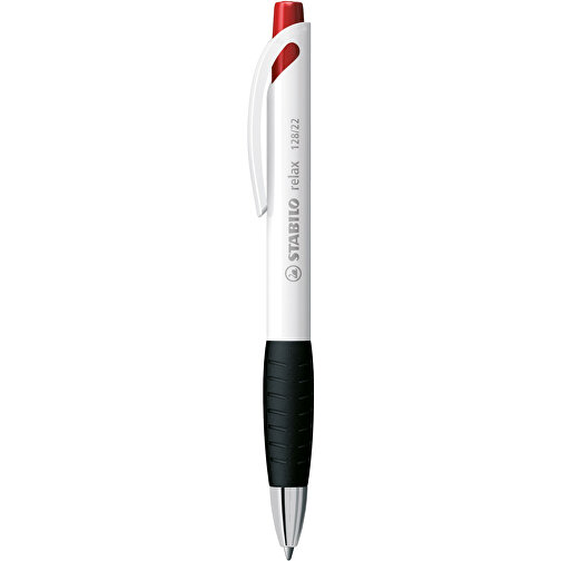 STABILO Relax Kugelschreiber , Stabilo, rot, Kunststoff, 14,60cm x 1,60cm x 1,30cm (Länge x Höhe x Breite), Bild 1