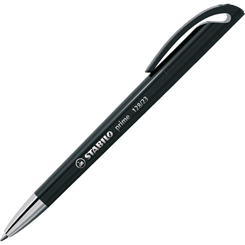 STABILO Prime Kugelschreiber , Stabilo, schwarz, recycelter Kunststoff, 14,70cm x 1,60cm x 1,20cm (Länge x Höhe x Breite), Bild 2