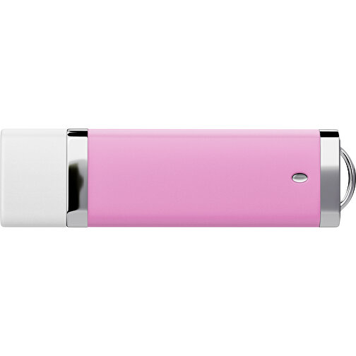 PromoPerfect USB-STICK 2.0 PLASTIK , rosa / weiß MB , 65 GB , Gummiplastik, Kunststoff MB , 7,00cm x 0,70cm x 2,00cm (Länge x Höhe x Breite), Bild 2