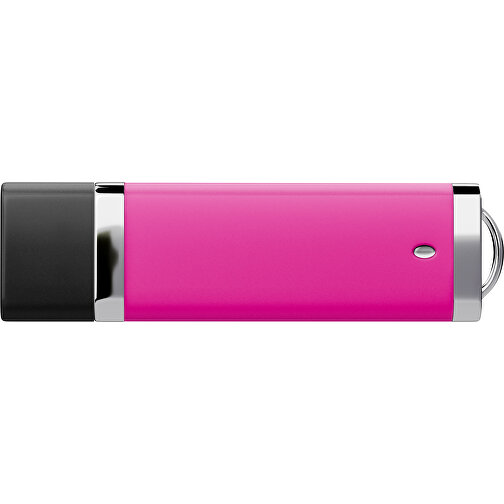 PromoPerfect USB-STICK 2.0 PLASTIK , pink / schwarz MB , 65 GB , Gummiplastik, Kunststoff MB , 7,00cm x 0,70cm x 2,00cm (Länge x Höhe x Breite), Bild 2