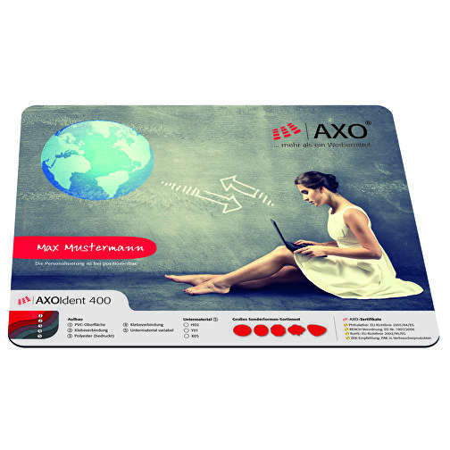 AXOPAD® Mousepad AXOFlex 400, prostokatny 24 x 19,5 cm, grubosc 0,8 mm, Obraz 1