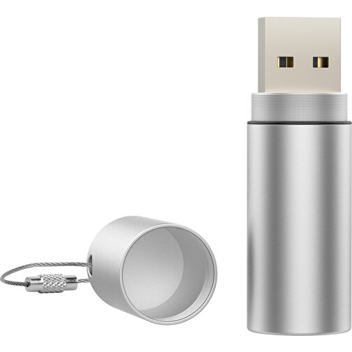 USB-Stick GAMBIT 8GB , Promo Effects MB , silber MB , 8 GB , Aluminium MB , 3 - 10 MB/s MB , 5,60cm (Länge), Bild 3