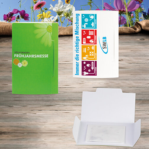 Flower-Card Mit Samen - Kräutermischung , individuell, Saatgut, Papier, 5,50cm x 8,00cm (Länge x Breite), Bild 9