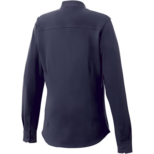 Bigelow Langarm Bluse , navy, Double Pique Strick 95% Baumwolle, 5% Elastan, 200 g/m2, L, , Bild 4