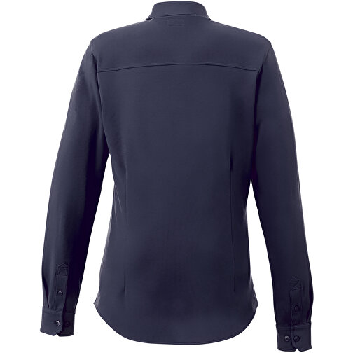 Bigelow Langarm Bluse , navy, Double Pique Strick 95% Baumwolle, 5% Elastan, 200 g/m2, L, , Bild 5