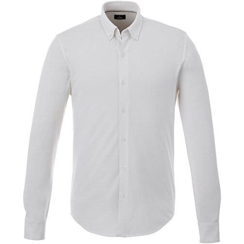 Bigelow Langarm Hemd , weiß, Double Pique Strick 95% Baumwolle, 5% Elastan, 200 g/m2, XL, , Bild 12