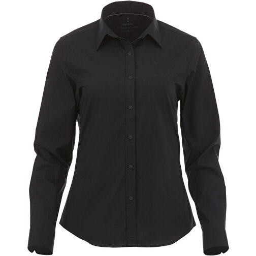 Hamell Langärmlige Bluse , schwarz, Poplin-Gewebe 97% Baumwolle, 3% Elastan, 118 g/m2, L, , Bild 2