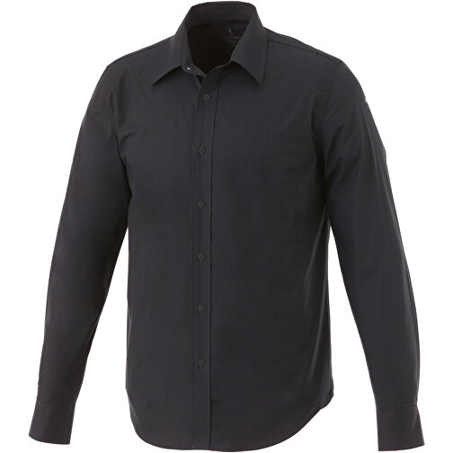Hamell Langärmliges Hemd , schwarz, Poplin-Gewebe 97% Baumwolle, 3% Elastan, 118 g/m2, XXXL, , Bild 1