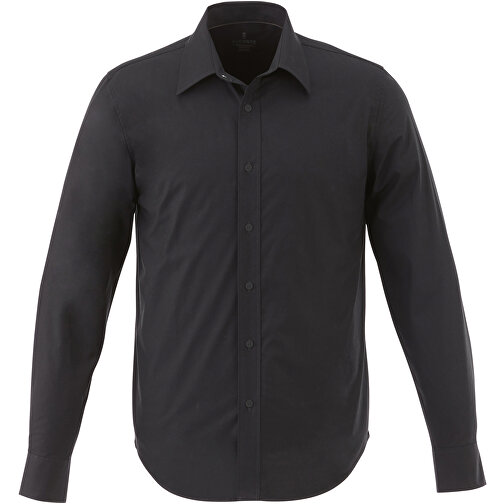Hamell Langärmliges Hemd , schwarz, Poplin-Gewebe 97% Baumwolle, 3% Elastan, 118 g/m2, XL, , Bild 2